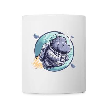 Weltraumastronaut Nilpferd - Tasse - Weiß - Vorne