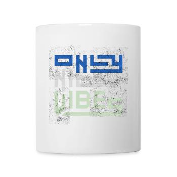 Only Nice Vibes Distressed Typography - Tasse - Weiß - Vorne