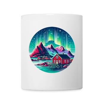 Lofoten Norwegen Nordlichter - Tasse - Weiß - Vorne