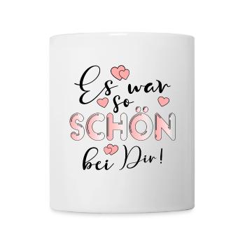 SO SCHÖN BEI DIR BESUCH - GAST GESCHENKE - Tasse - Weiß - Vorne