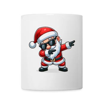 Weihnachtsmann mit Sonnenbrille Xmas Kostüm - Tasse - Weiß - Vorne