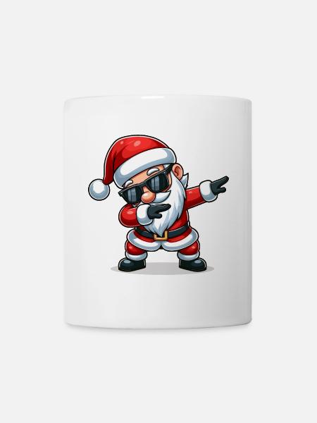 Weihnachtsmann mit Sonnenbrille Xmas Kostüm - Tasse - Weiß