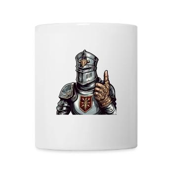 Funny Knight Thumbs Up – Fantasy RPG - Mug - white - Front