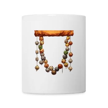 Grand collier de dés de jeu de rôle W20 - Mug blanc - blanc - Devant