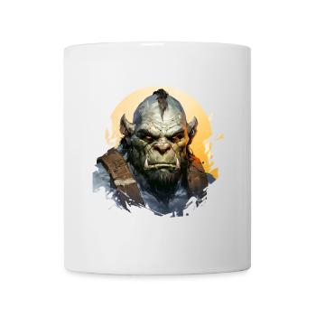 Ork Anführer Fantasy RPG Shirt - Tasse - Weiß - Vorne