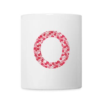 Lettre O - cadeau initial - Mug blanc - blanc - Devant