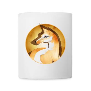 Hand drawn beautiful fox in frame - Mug - white - Front