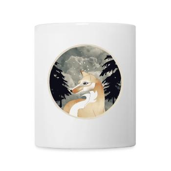 Fox Patch in Vintage Style Hand Drawn - Mug - white - Front