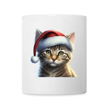 Kitten with Santa hat - Mug - white - Front