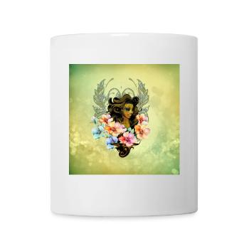Beautiful woman surrounded by the beauty of nature - Mug - white - Front