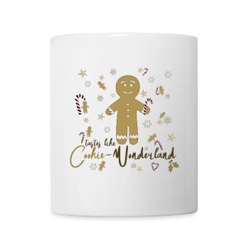 Pays des merveilles des biscuits – Conception de pain d’épices - Mug blanc - blanc - Devant