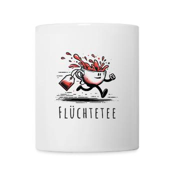 flüchtetee wortspiel tee früchte - Tasse - Weiß - Vorne