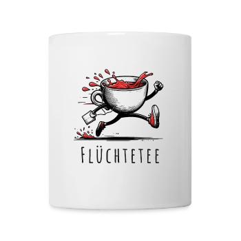 flüchtetee wortspiel tee früchte teatime - Tasse - Weiß - Vorne