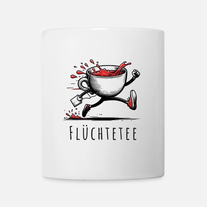flüchtetee wortspiel tee früchte teatime - Tasse - Weiß