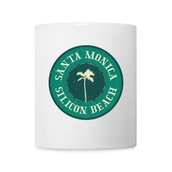 Santa Monica Beach Badge - Tasse - Weiß - Vorne