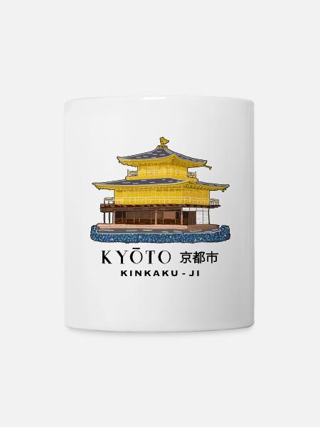 Kyoto, Kinkaku-ji, Golden Pavilion, Japan Temple - Mug - white