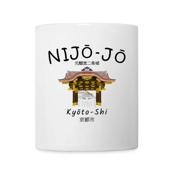 Burg Nijo-jo, Kaiservilla Kyoto Japan, Zeichnung - Tasse - Weiß - Vorne