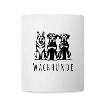 wachhunde hunde tiere wortspiel hundeliebe - Tasse - Weiß - Vorne