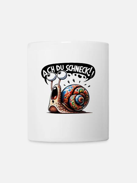 Ach du Schneck wortspiel lustig ach du Schreck - Tasse - Weiß