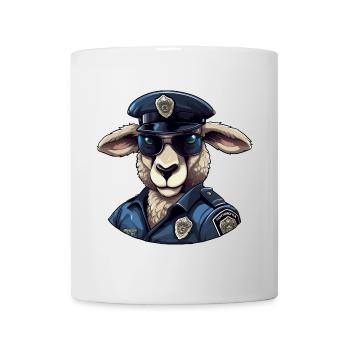 Schaf Polizist - Tasse - Weiß - Vorne