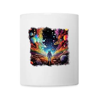 Surrealist space artwork with planets - Mug - white - Front