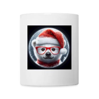Bébé ours polaire comme Père Noël - Mug blanc - blanc - Devant