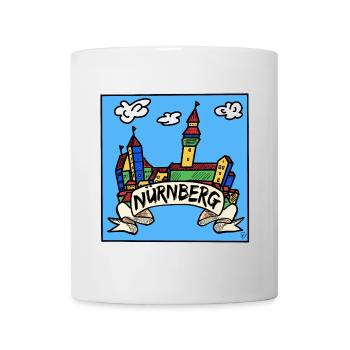 Nürnberg - Pop-Art - Fränkisch - Tasse - Weiß - Vorne