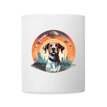 Dog with UFOs Dog Lovers Dogs - Mug - white - Front