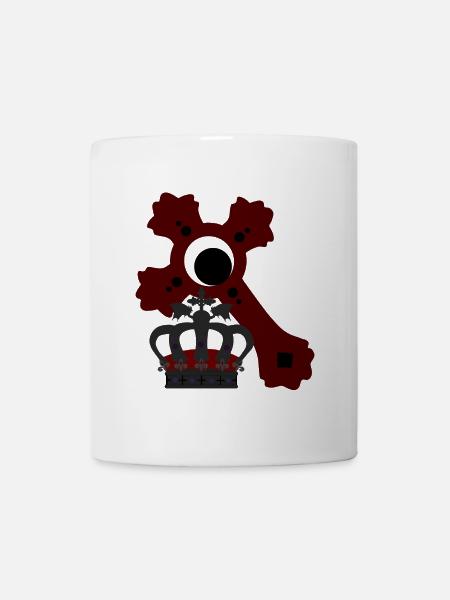 Königs-krone, kreuze, goth, verschenken - Tasse - Weiß