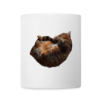 entspannte Katze, tabby motive - Tasse - Weiß - Vorne