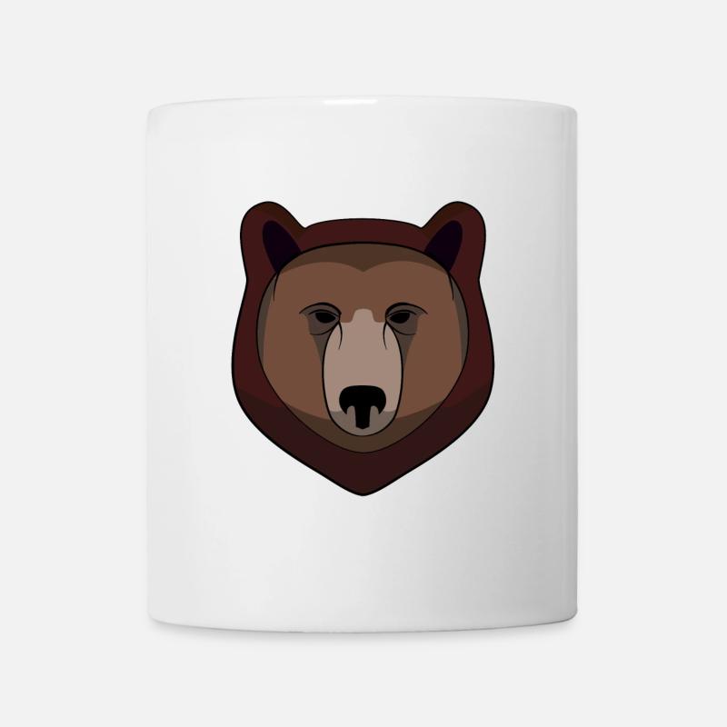 Bär - Bärenkopf - Logo - Tasse - Weiß