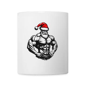Muskulöser Weihnachtsmann | Festliches Gym Tanktop - Tasse - Weiß - Vorne
