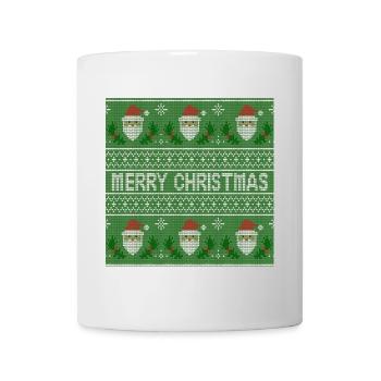 Green Ugly Sweater Christmas Santa Cluse Fun - Mug - white - Front