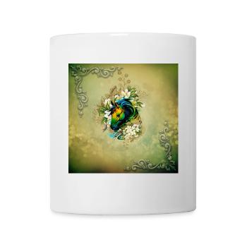 Wonderful colorful horse with flowers - Mug - white - Front