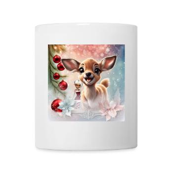 De doux rennes et des lutins mignons - Mug blanc - blanc - Devant