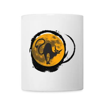 abstrakte Katzen, monde, Halloween outfit - Tasse - Weiß - Vorne