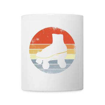 Vintage Rollschuhe - Tasse - Weiß - Vorne