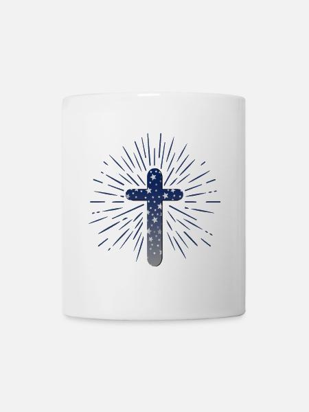 CHRISTLICHER GLAUBE - CHRISTLICHES KREUZ RELIGION - Tasse - Weiß
