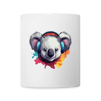 Koala with headphones Koala Bear - Mug - white - Front
