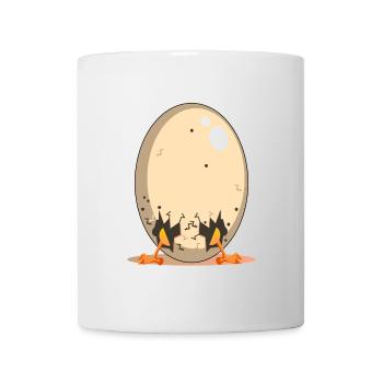 Oeuf de poule drôle - Chicken Coop Cartoon - Mug blanc - blanc - Devant