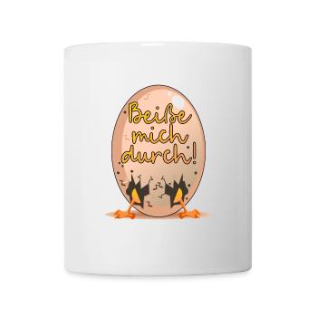 Motivation Erfolgssprüche - SICH DURCHBEIßEN - Tasse - Weiß - Vorne