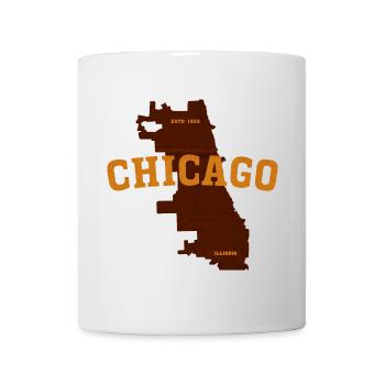 Chicago Vintage Map Print - Mug - white - Front