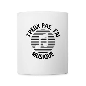 J peux pas j ai musique note - Mug blanc - blanc - Devant