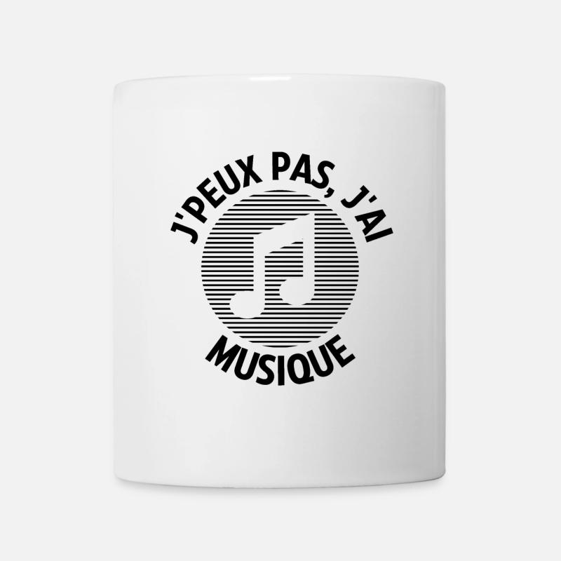 J peux pas j ai musique note - Mug blanc - blanc