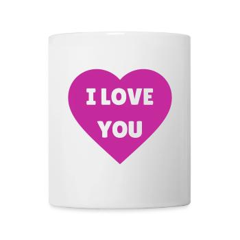 Ich liebe dich - Pink Heart - Liebeserklärung - Tasse - Weiß - Vorne