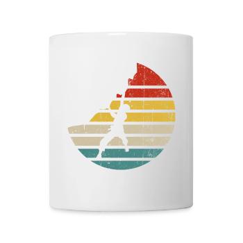 Retro Sunset Kick Silhouette - Mug - white - Front