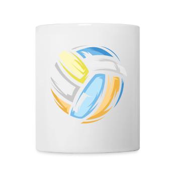 volleyball 3D icon colorful colors beach volleyball - Mug - white - Front
