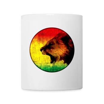 African Lion with Rasta Colors - Mug - white - Front