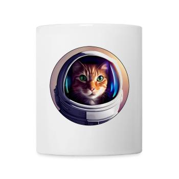 Space cat in helmet - Mug - white - Front