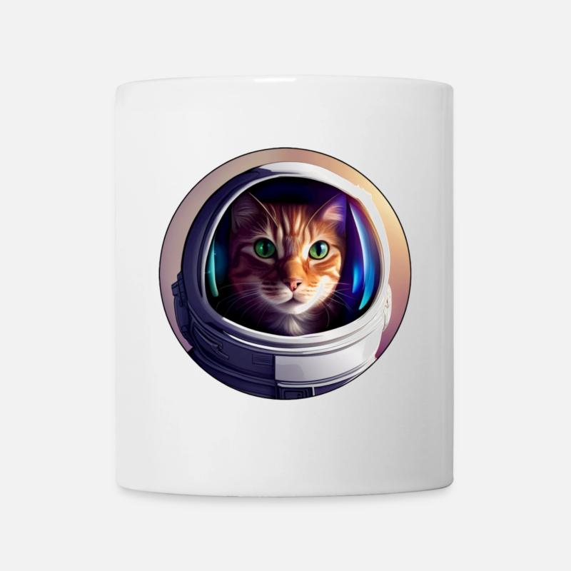 Space cat in helmet - Mug - white